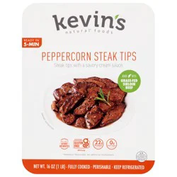 Kevin's Natural Foods Peppercorn Steak Tips 16 oz