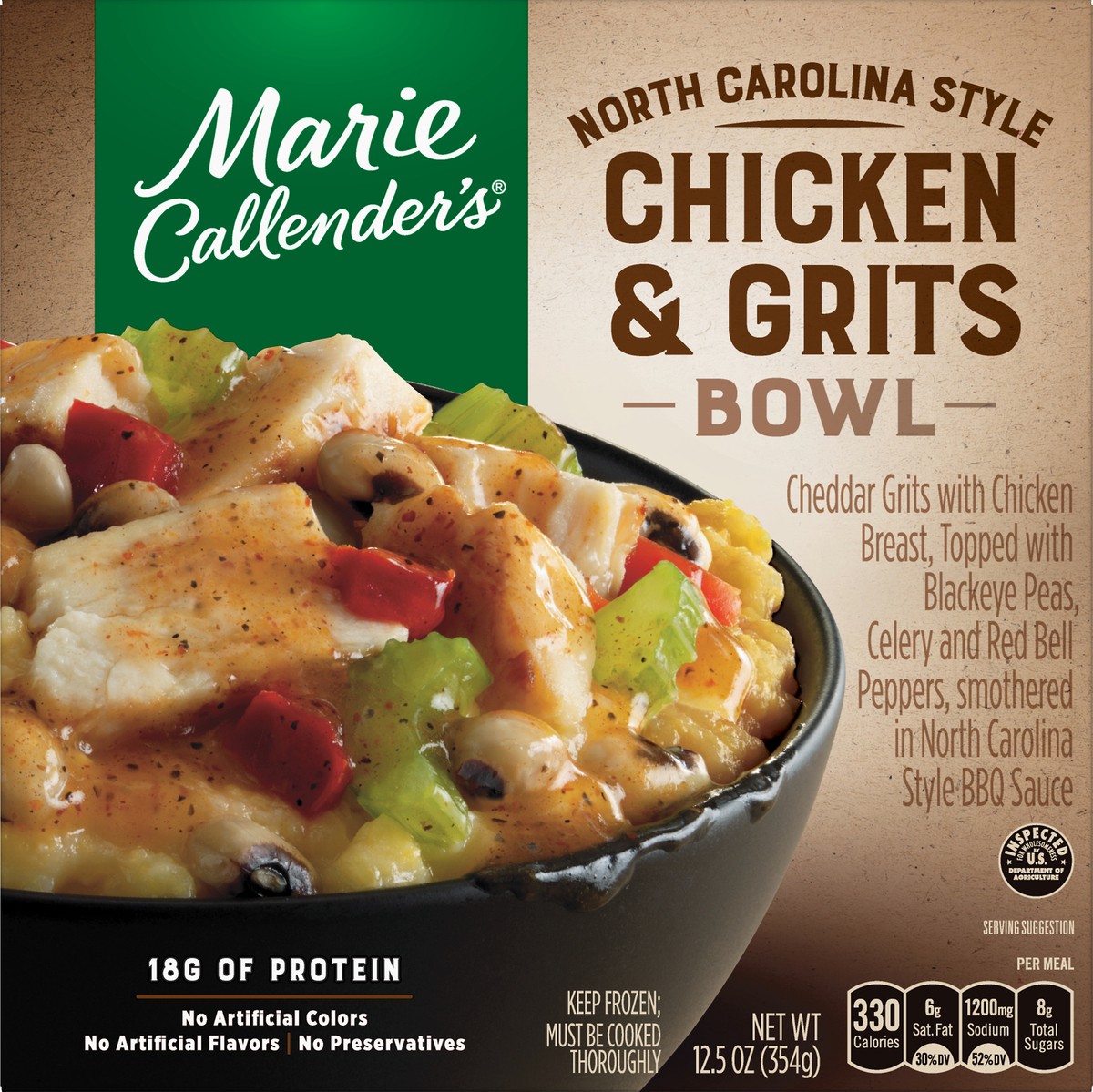 slide 8 of 9, Marie Callender's North Carolina Style Chicken & Grits Bowl 12.5 oz, 12.5 oz