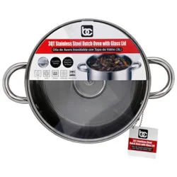 Bene Casa Dutch Oven Stainless Steel With Glass Lid