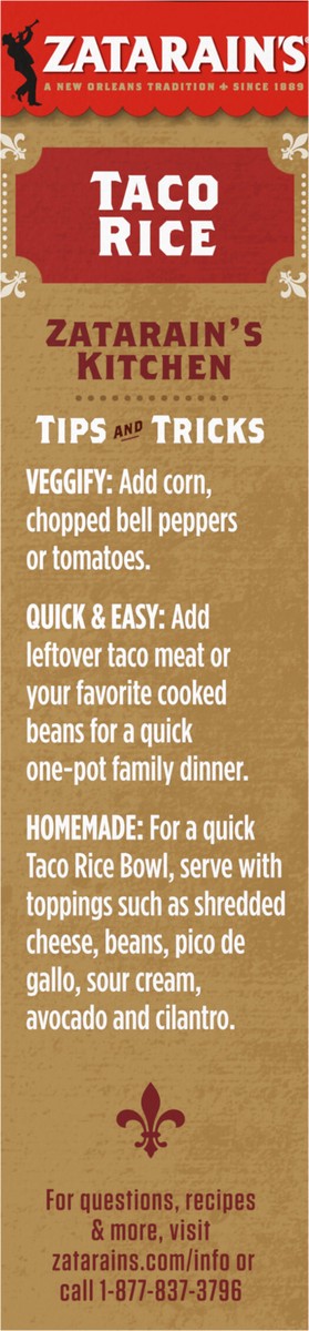 slide 8 of 12, Zatarain's Rice Mix - Taco, 6.9 oz, 6.9 oz