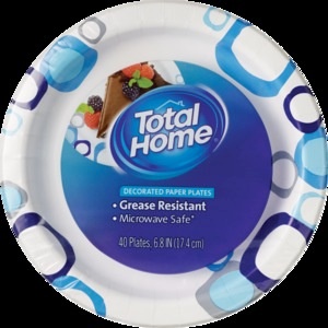 slide 1 of 1, CVS Pharmacy Total Home Decorated Paper Plates, 6.8 Inches, 40 ct