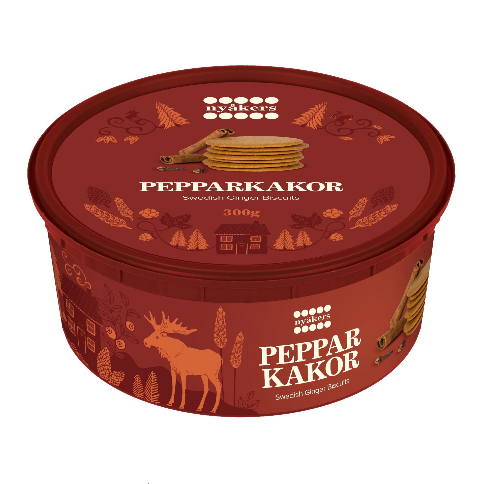 slide 1 of 1, Nyåkers Nyakers Swedish Ginger Biscuits, 10.11 oz