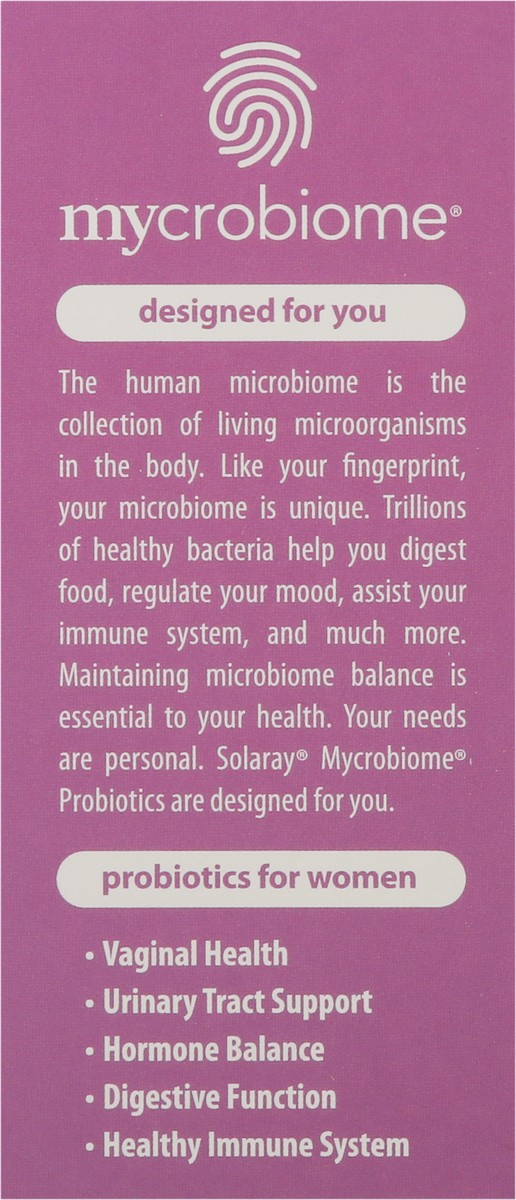 slide 2 of 13, Solaray Mycrobiome Women's Formula Probiotic 30 VegCaps, 30 ct