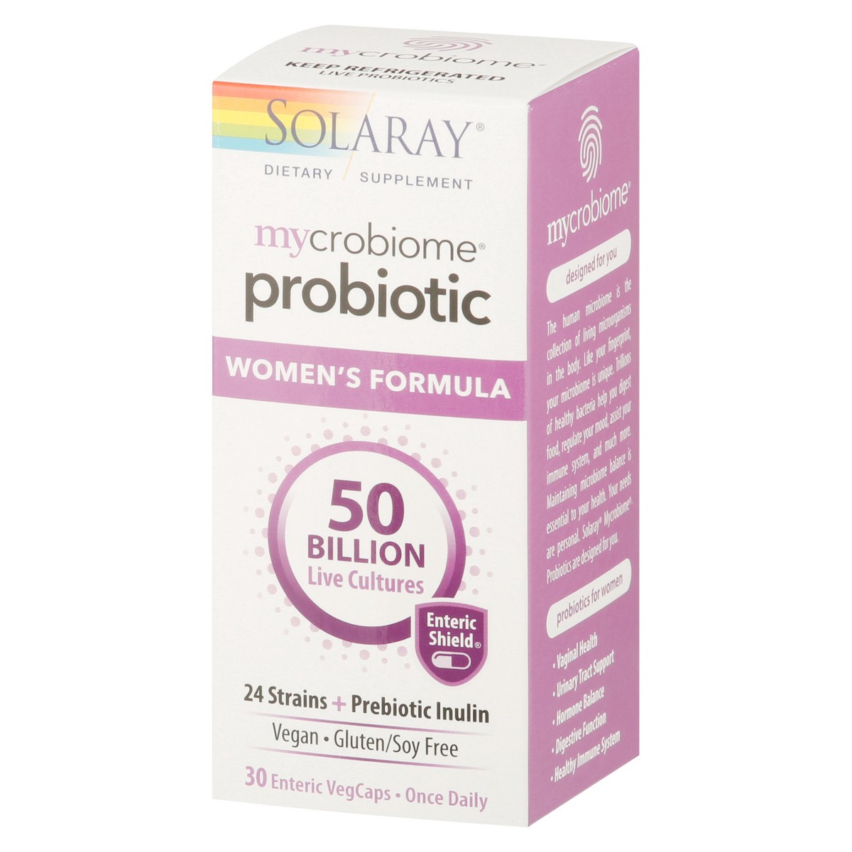 slide 4 of 13, Solaray Mycrobiome Women's Formula Probiotic 30 VegCaps, 30 ct