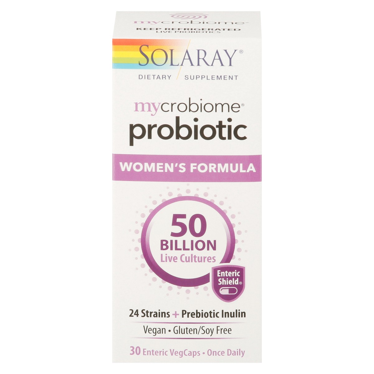 slide 1 of 13, Solaray Mycrobiome Women's Formula Probiotic 30 VegCaps, 30 ct