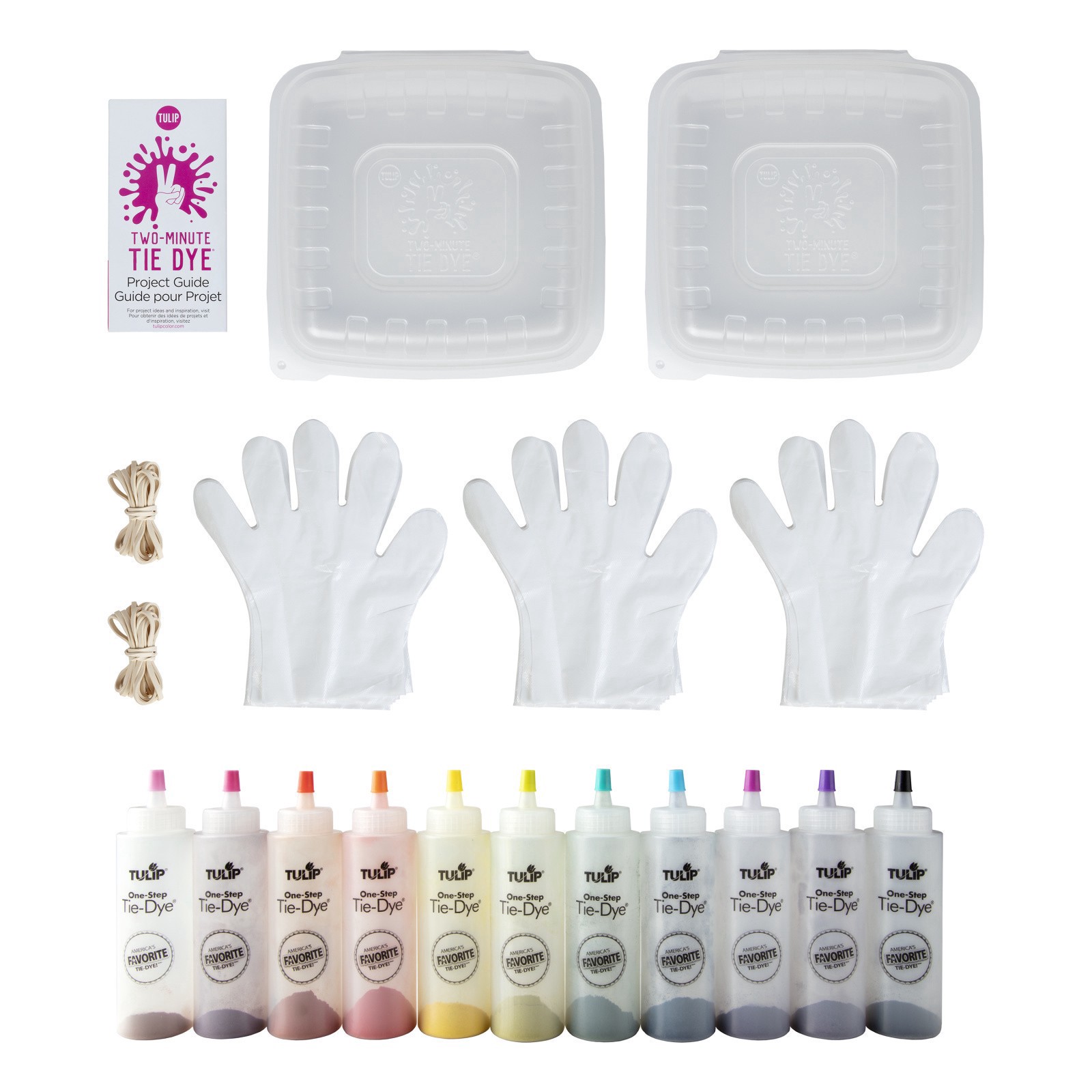 slide 2 of 6, Tulip 40 Piece Two-Minute Tie Dye Kit, 40 ct