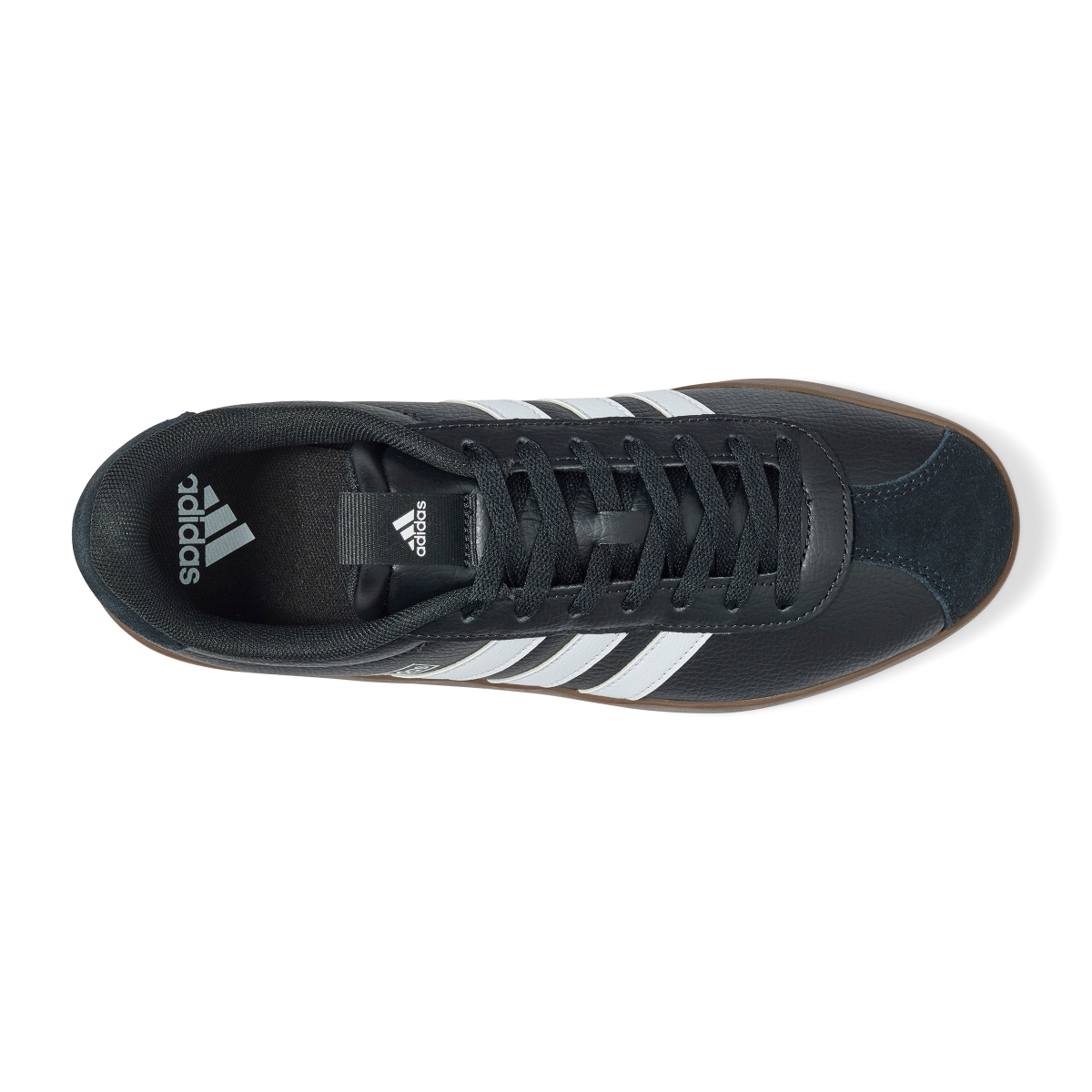 slide 2 of 6, Adidas Men's VL Court 3.0 Shoes, Black/White/Gum, Size 10.5, 1 ct