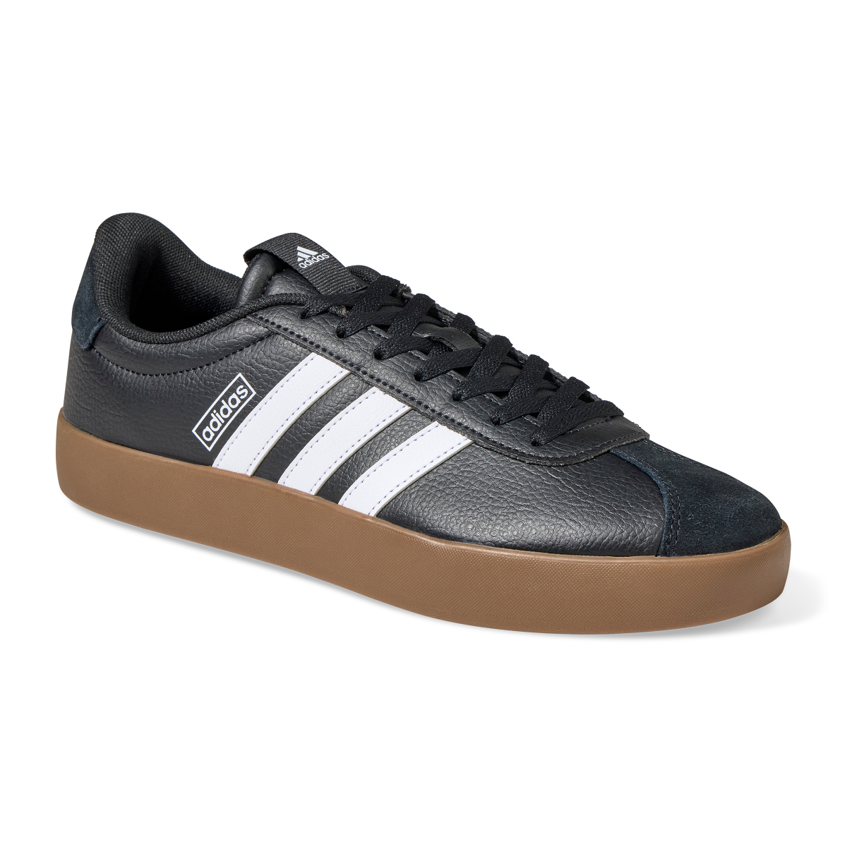 slide 1 of 6, Adidas Men's VL Court 3.0 Shoes, Black/White/Gum, Size 10.5, 1 ct