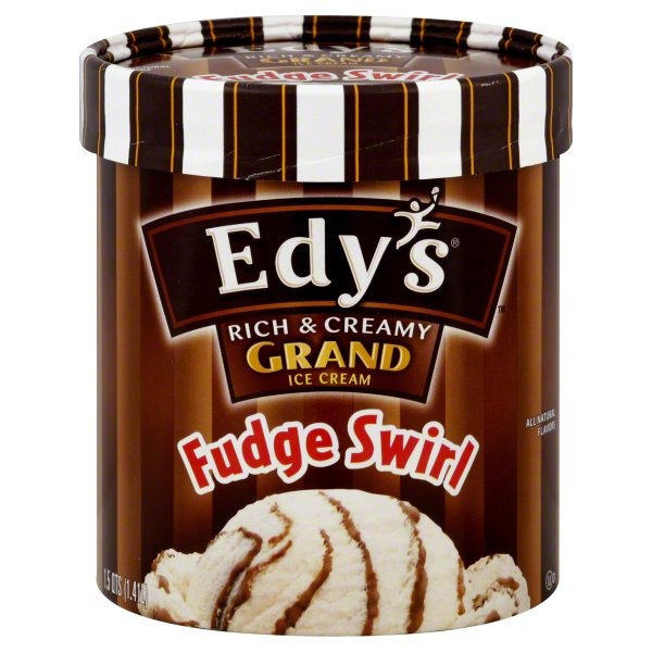 slide 1 of 1, Edy's Ice Cream Fudge Swirl, 1.5 qt