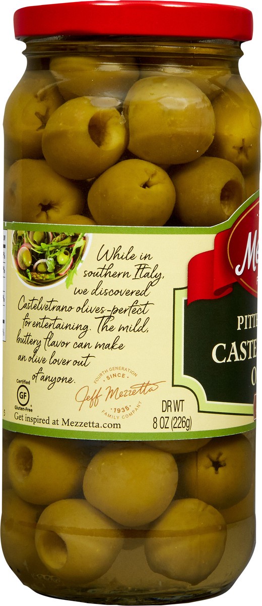 slide 3 of 7, Mezzetta Pitted Italian Castelvetrano Olives, 8 oz Dr. Wt., 8 oz