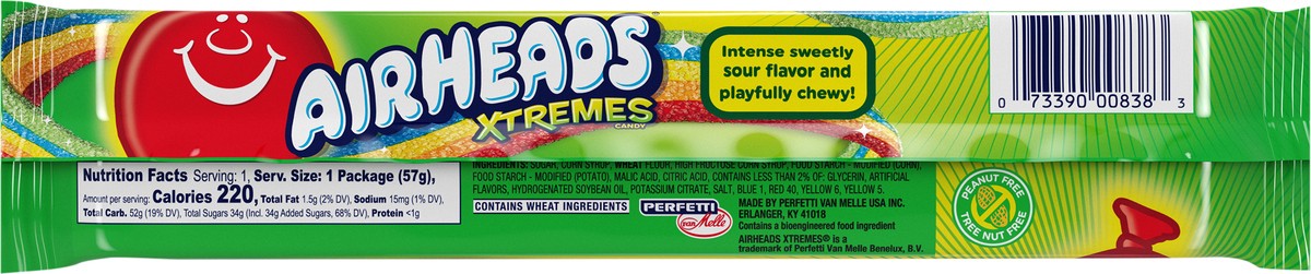 slide 2 of 3, Airheads Xtremes Rainbow Berry Sour Candy, 2 Oz, 2 oz