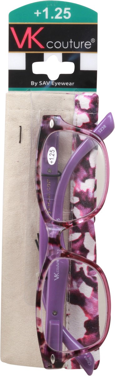 slide 9 of 9, VK Couture +1.25 Eyeglasses 1 ea Card, 1 ct