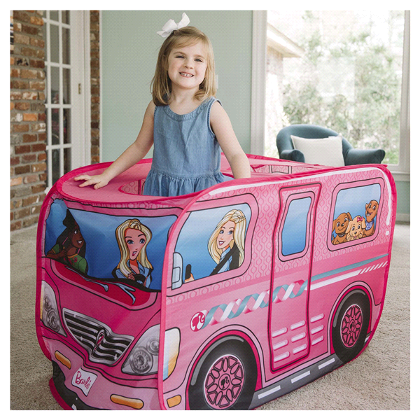 slide 4 of 17, Barbie Dream Camper Pop Up Tent, 1 ct