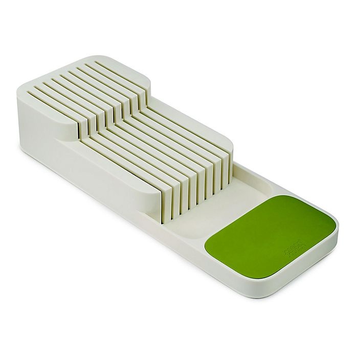 slide 1 of 3, Joseph Joseph DrawerStore 2-Tier Compact Knife Organizer - White, 1 ct