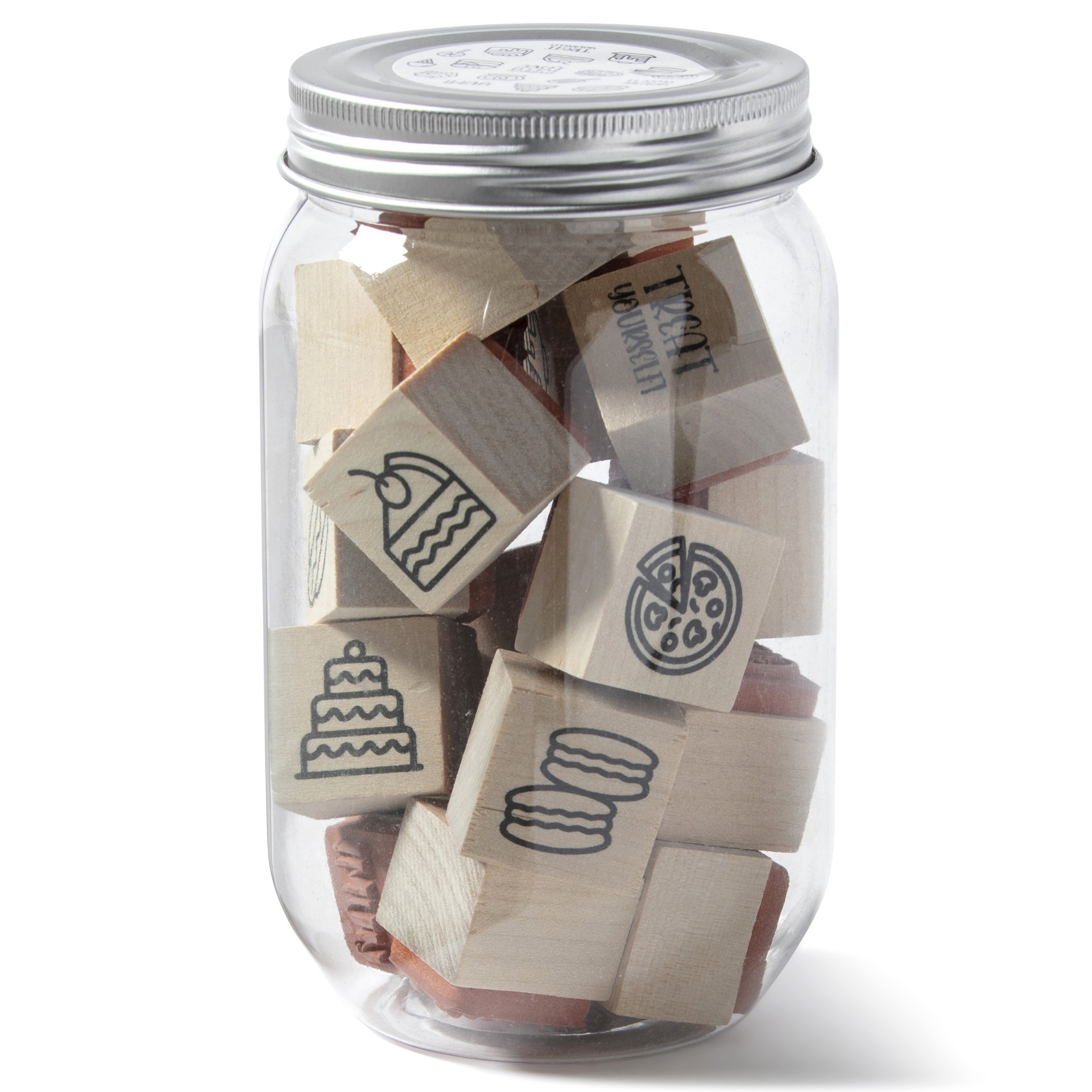 slide 4 of 5, Sweet Jar Of Wood Stamps By Recollections, 1 in x 1 in