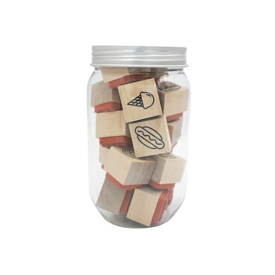 slide 1 of 5, Sweet Jar Of Wood Stamps By Recollections, 1 in x 1 in