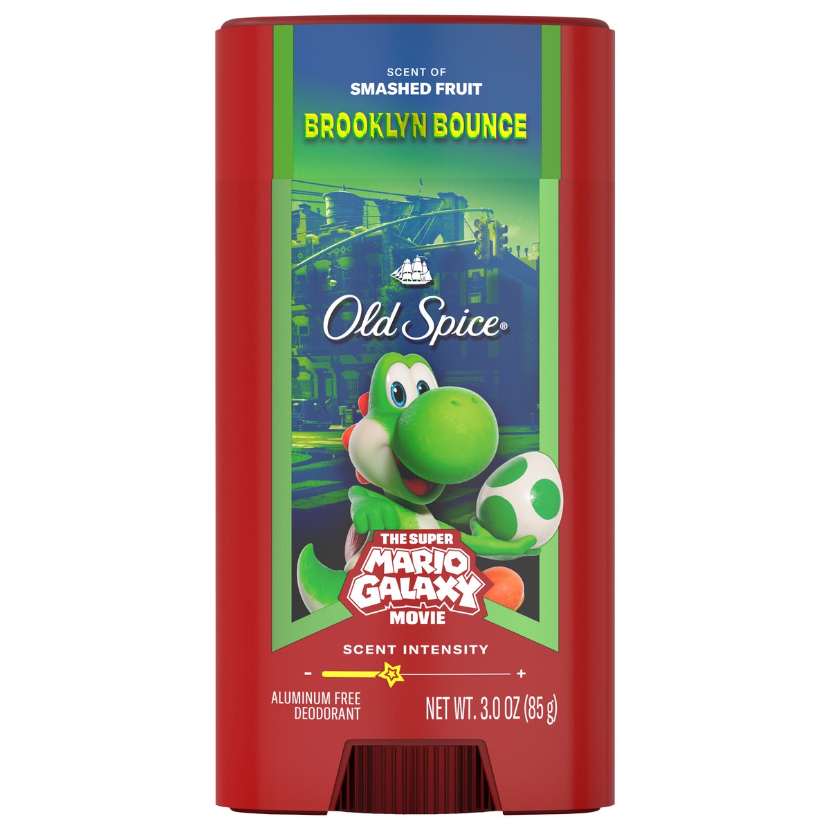 slide 1 of 6, Old Spice Men’s Deodorant Aluminum Free, Brooklyn Bounce, Scent of Smashed Fruit, Old Spice x The Super Mario Galaxy Movie, 24/7 Lasting Freshness, 3.0 oz, 3 oz