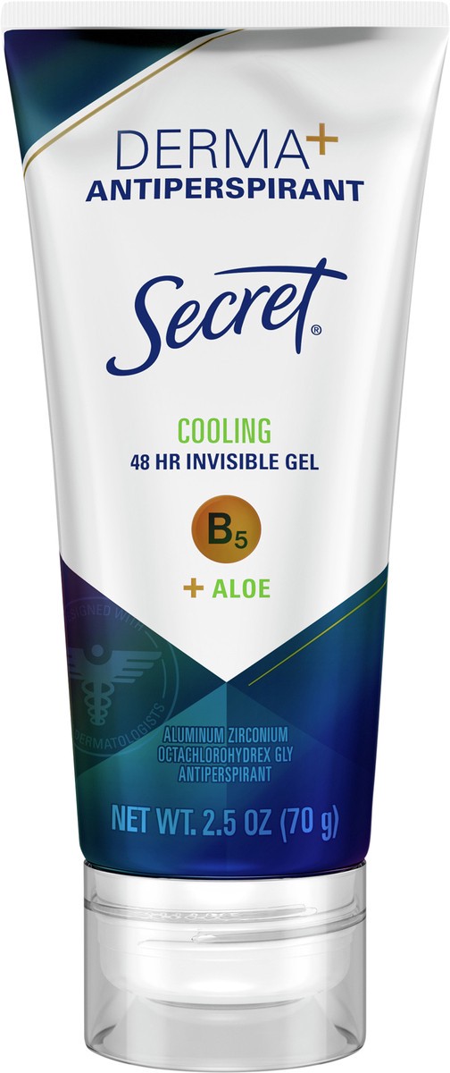 slide 3 of 3, Secret Derma+ 48 HR Invisible Gel Cooling Antiperspirant 2.5 oz, 2.5 oz