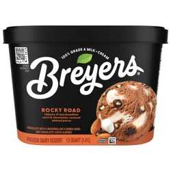 Breyers Frozen Dairy Dessert Rocky Road, 48 oz