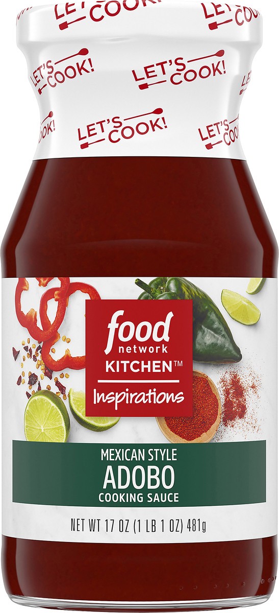 slide 4 of 14, Food Network Kitchen Inspirations Mexican Style Adobo Cooking Sauce, 17 fl oz Bottle, 17 oz