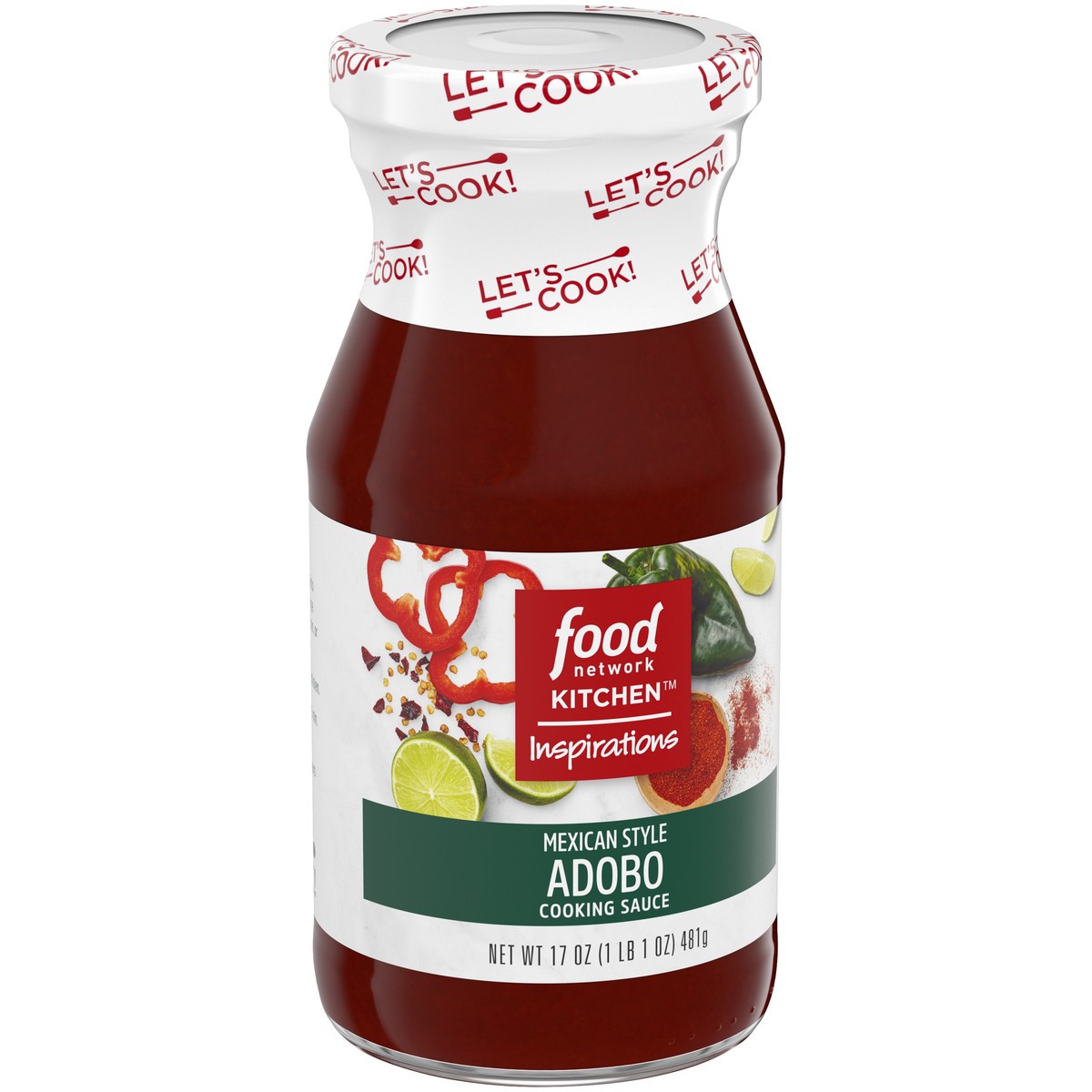 slide 9 of 14, Food Network Kitchen Inspirations Mexican Style Adobo Cooking Sauce, 17 fl oz Bottle, 17 oz