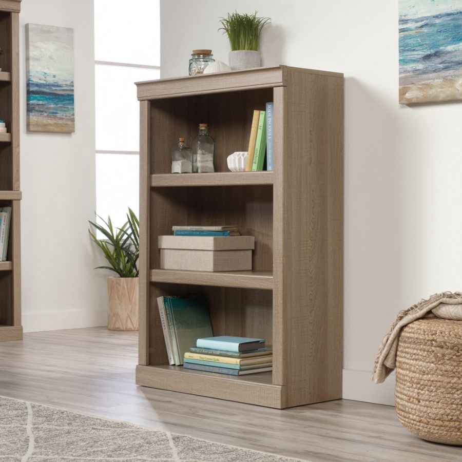 slide 5 of 10, Realspace 45"H 3-Shelf Bookcase, Spring Oak, 1 ct