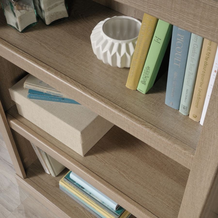 slide 3 of 10, Realspace 45"H 3-Shelf Bookcase, Spring Oak, 1 ct