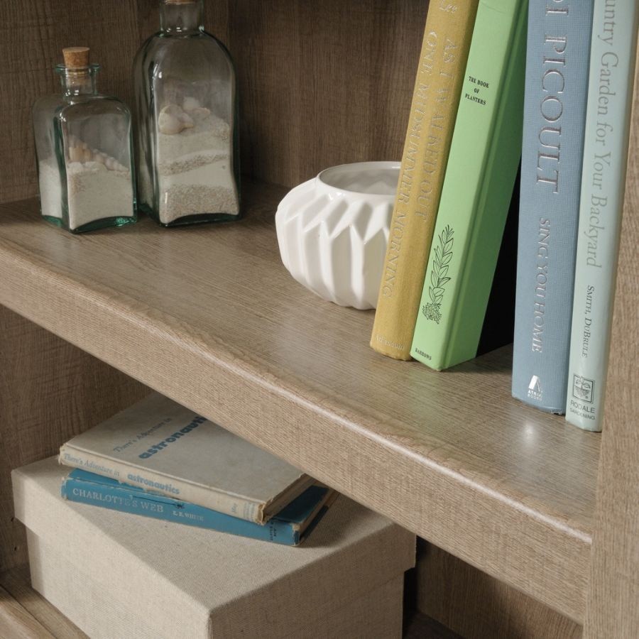 slide 4 of 10, Realspace 45"H 3-Shelf Bookcase, Spring Oak, 1 ct