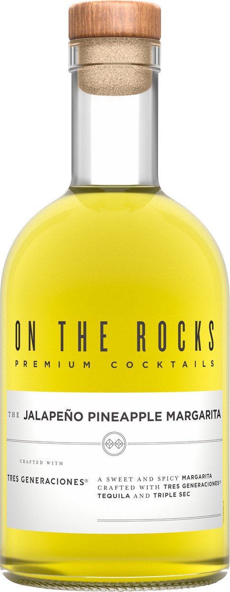 slide 3 of 9, On The Rocks Tres Generaciones Jalapeno Pineapple Margarita Ready to Drink Cocktail 750 ml, 750 ml