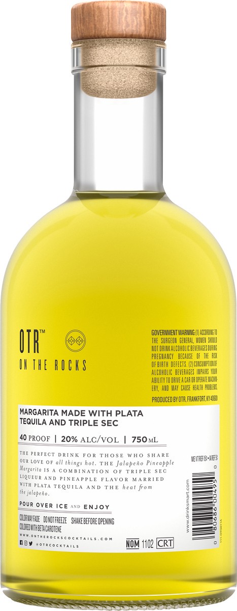 slide 9 of 9, On The Rocks Tres Generaciones Jalapeno Pineapple Margarita Ready to Drink Cocktail 750 ml, 750 ml