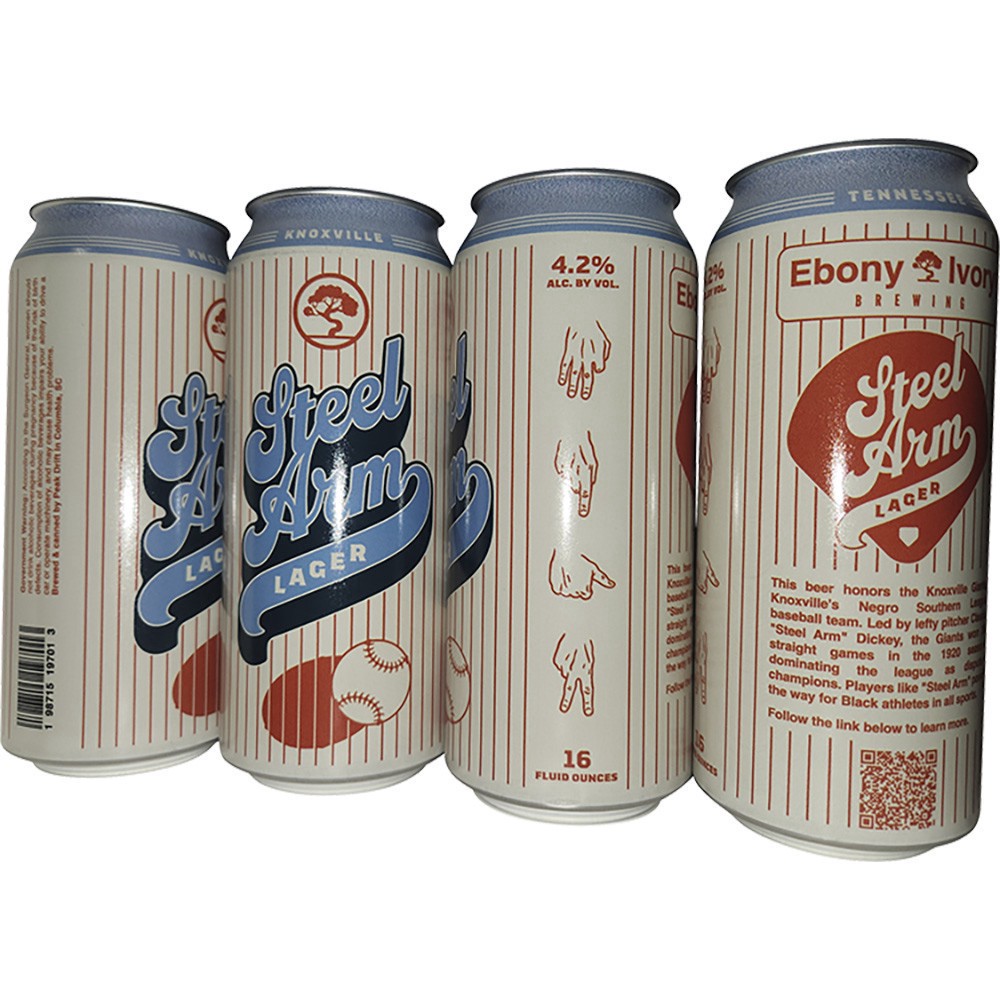 slide 1 of 1, Ebony & Ivory Steel Arm Lager, 4 ct; 16 oz