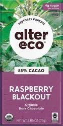 Alter Eco Choc Bar 85Cacao Rspbry 2.65 O