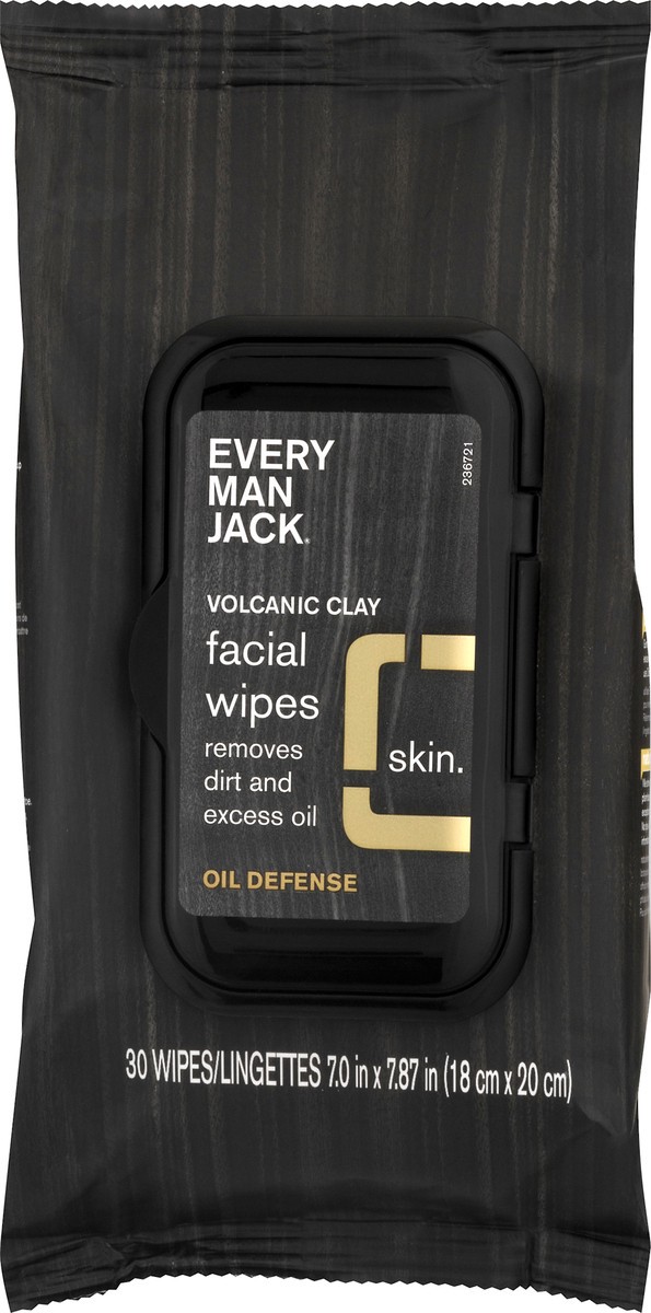 slide 5 of 10, Every Man Jack Facial Wipes 30.0 ea, 30 ct