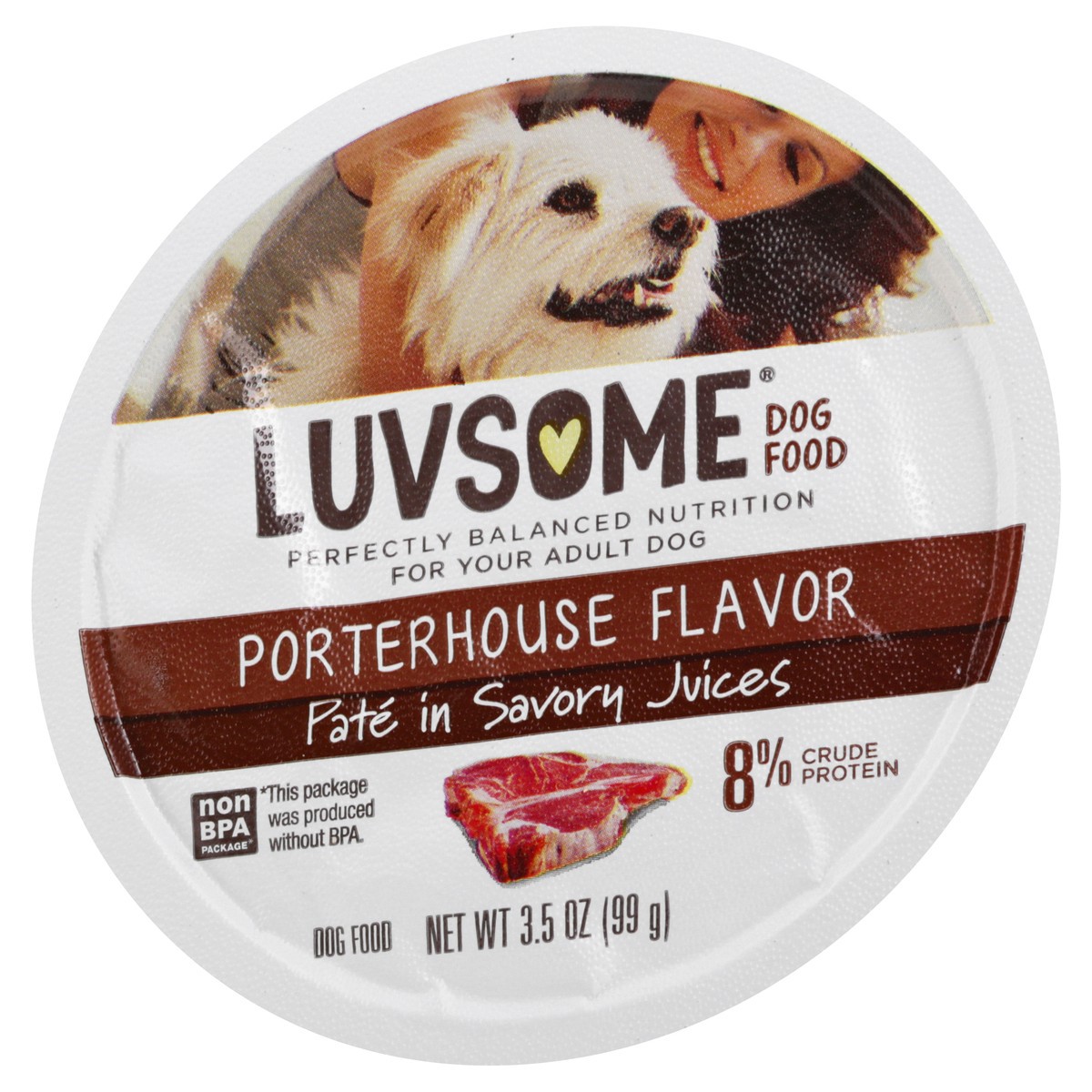 slide 3 of 12, Luvsome Pate in Savory Juices Porterhouse Flavor Dog Food 3.5 oz, 3.5 oz