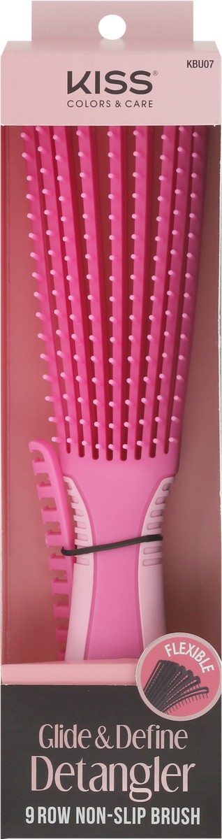 slide 8 of 9, KISS Colors & Care Glide & Define Non-Slip Detangling Brush, 1 ct