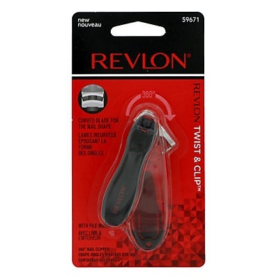 slide 1 of 1, Revlon Twist & Clip 360 Nail Clipper, 1 ct