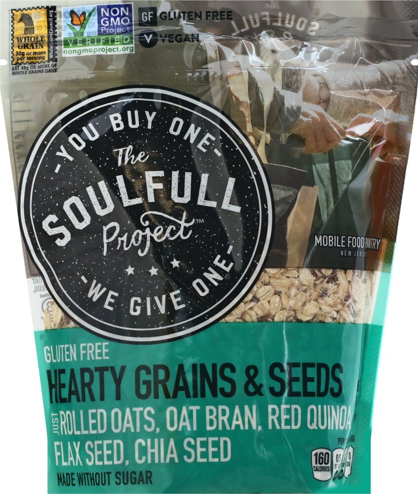 slide 1 of 1, The Soulful Project Hearty Grains & Seeds Oatmeal, 14.1 oz