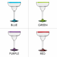 slide 1 of 1, Dash of That Mucho Colors Margarita Glass - (Offered In Blue Green Purple And Red), 14.75 oz