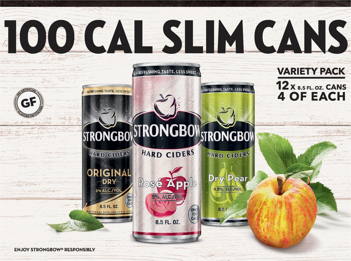 slide 1 of 3, Strongbow Variety Pack Hard Ciders 12 - 8.5 fl oz Cans, 12 ct; 8.5 oz