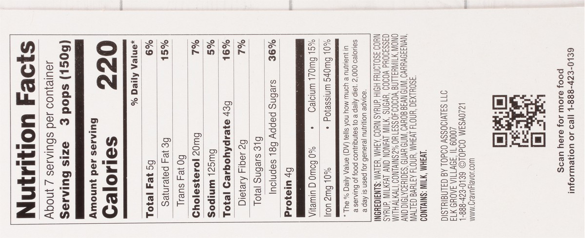 slide 9 of 9, Crav'N Flavor Pops, Fudge, 20 ct