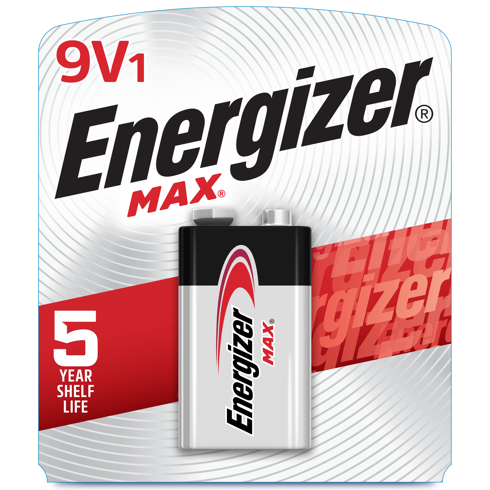 slide 1 of 3, Energizer MAX 9V Batteries (1 Pack), 9 Volt Alkaline Batteries, 1 ct