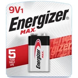 Energizer MAX 9V Batteries (1 Pack), 9 Volt Alkaline Batteries