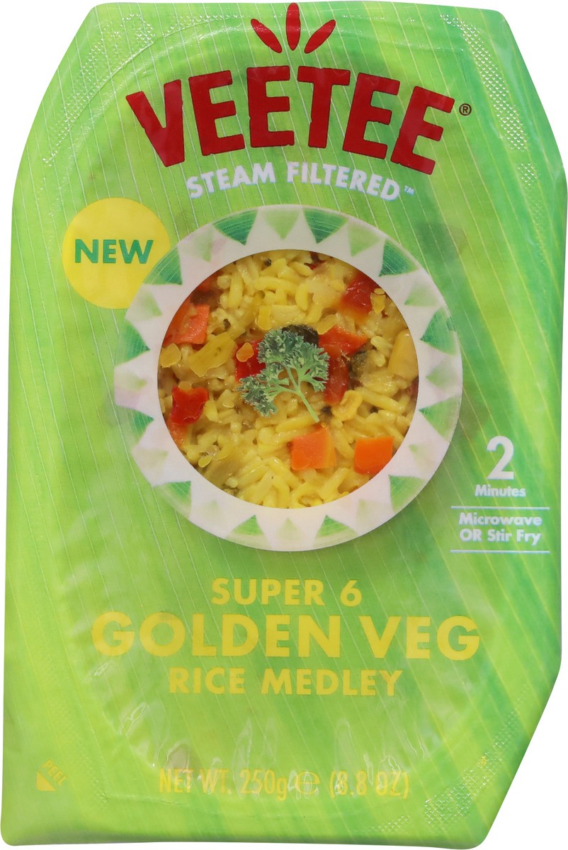 slide 5 of 13, VeeTee Steam Filtered Super 6 Golden Veg Rice Medley 8.8 oz, 8.8 oz