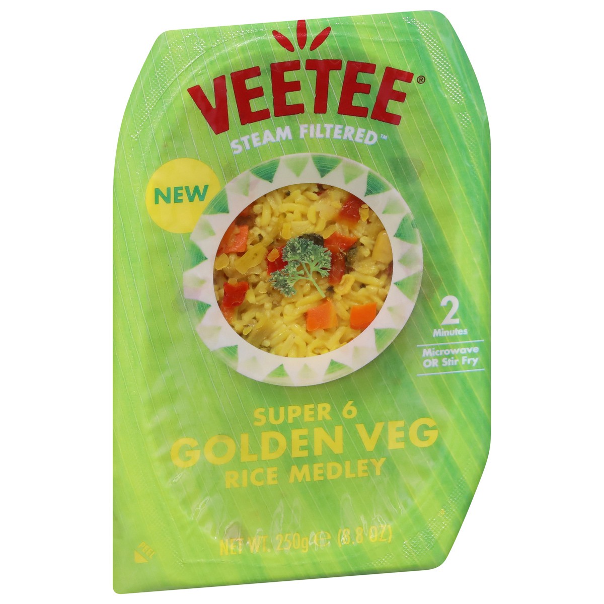 slide 2 of 13, VeeTee Steam Filtered Super 6 Golden Veg Rice Medley 8.8 oz, 8.8 oz