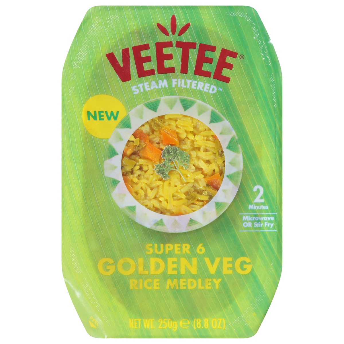 slide 1 of 13, VeeTee Steam Filtered Super 6 Golden Veg Rice Medley 8.8 oz, 8.8 oz