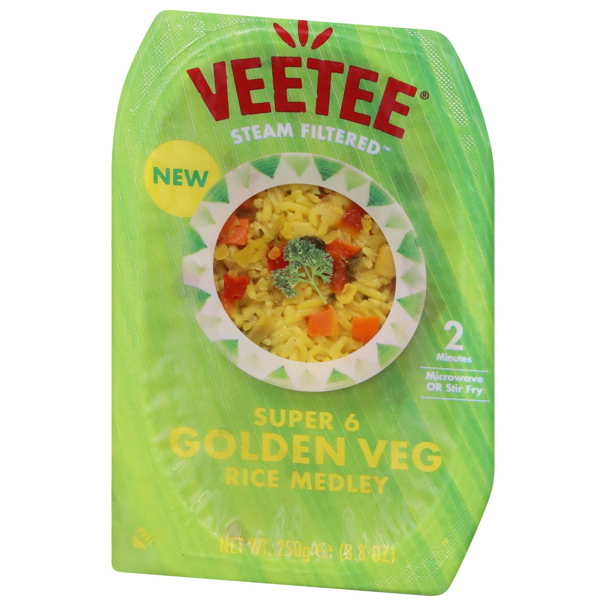 slide 13 of 13, VeeTee Steam Filtered Super 6 Golden Veg Rice Medley 8.8 oz, 8.8 oz