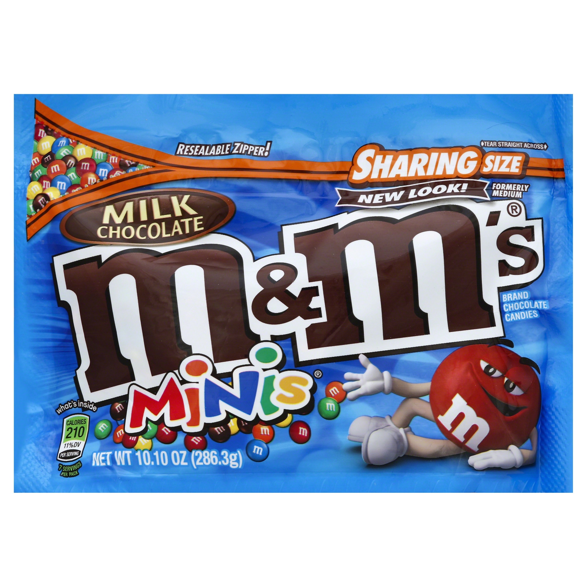 slide 1 of 1, M&M's Minis Milk Chocolate Candies, 12 oz