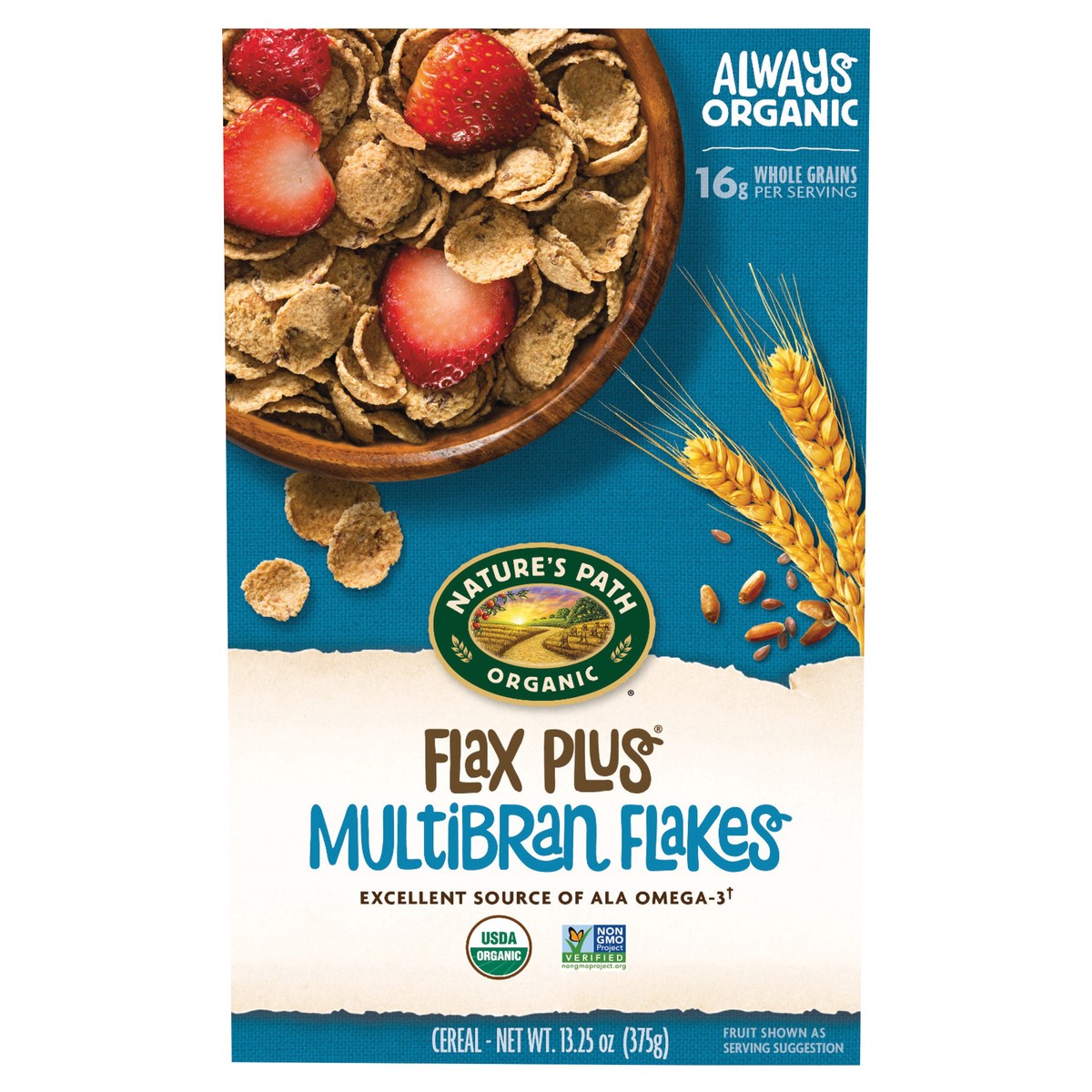 slide 1 of 4, Nature's Path Organic Flax Plus Cereal 13oz Box, 13.25 oz