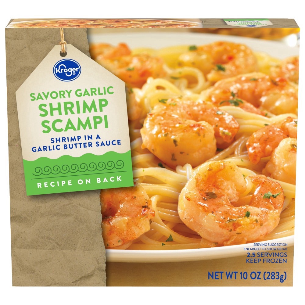 slide 1 of 5, Kroger Savory Garlic Scampi Shrimp, 10 oz