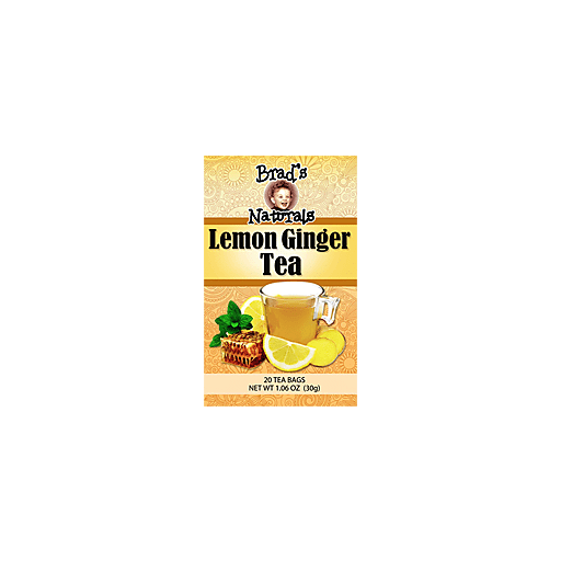 slide 1 of 1, Brad's Organic Tea Blend, Moringa With Lemon And Ginger, 20 ct